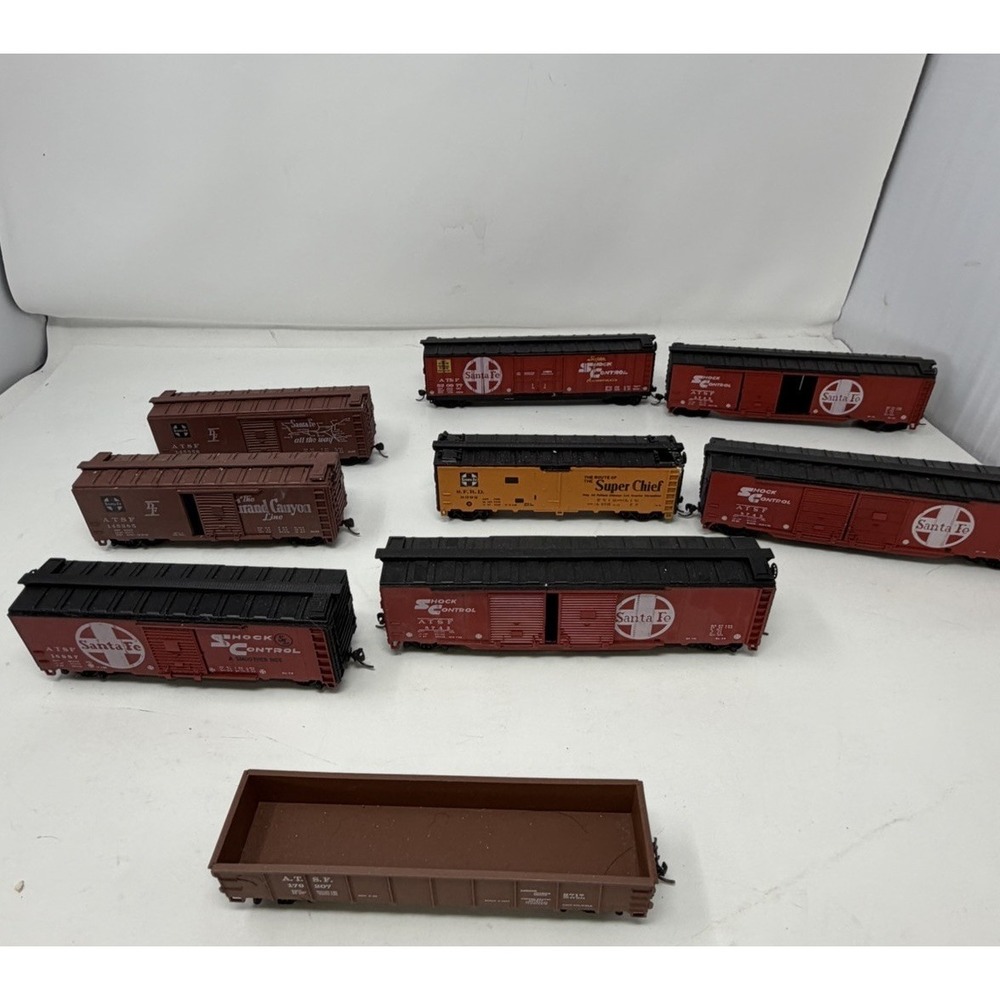 Vintage Athearn Ho Santa Fe Atsf Reefer/ Box Car Lot Of 9